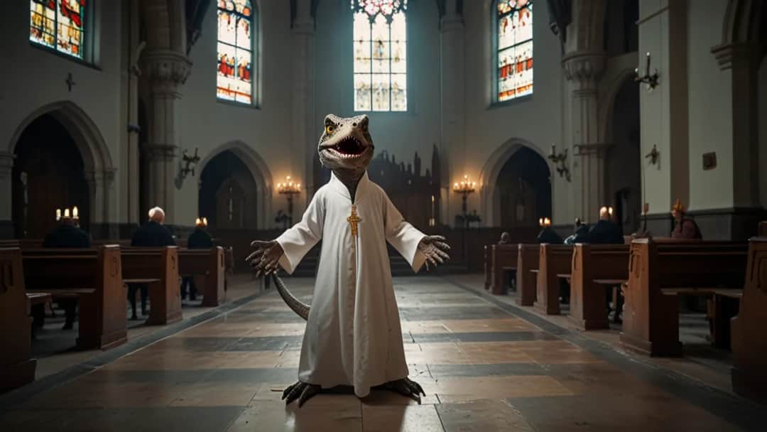 Velocipastor: Czemu film o księdzu-dinozaurze stał się kultowy?